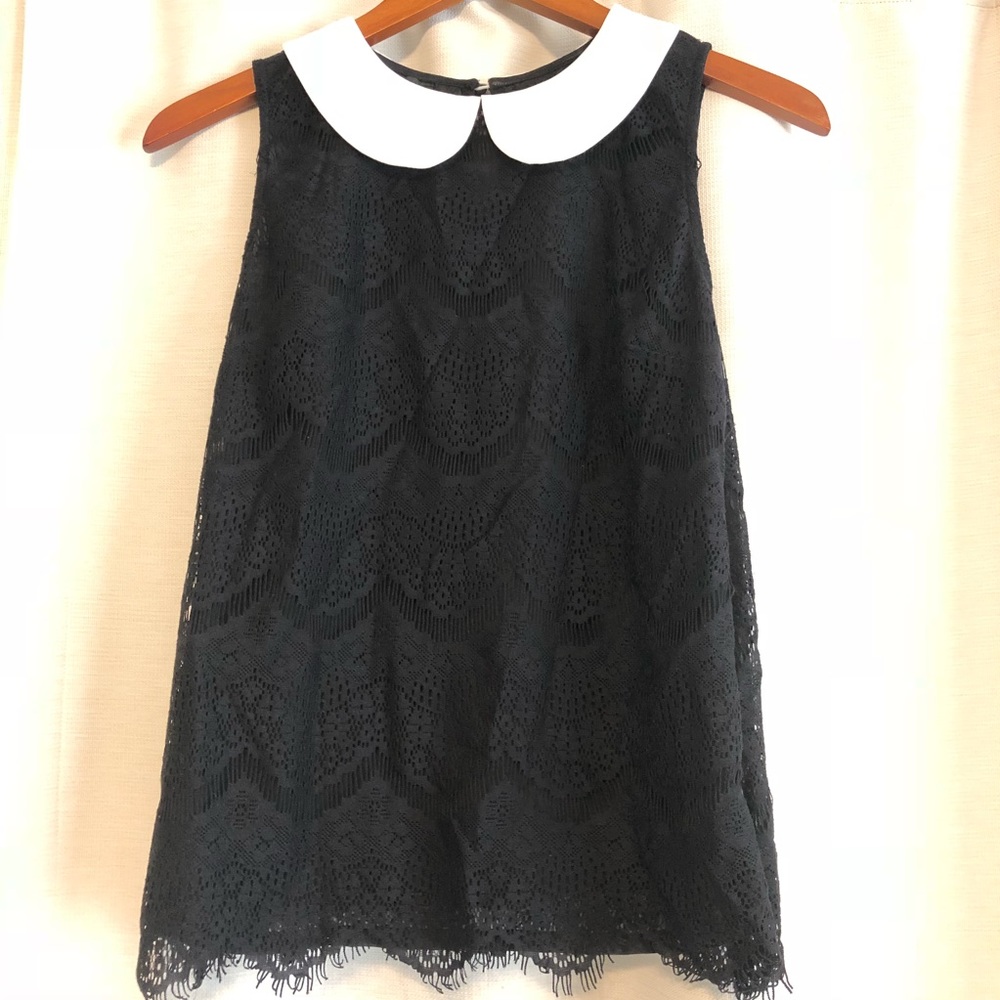 INC International Concepts Lace top with Collar